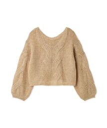 FRAY I.D（フレイアイディー）の「アルパカスパンコールケーブルニット（ニット/セーター）」