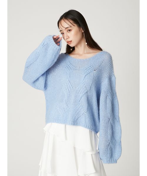 アルパカスパンコールケーブルニット（ニット/セーター）｜FRAY I.D