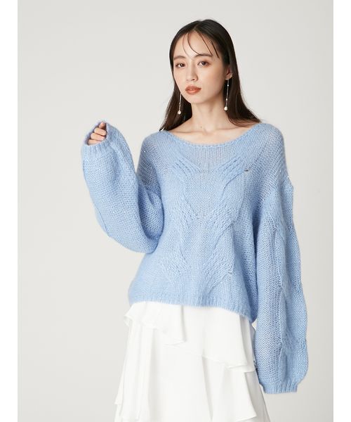 アルパカスパンコールケーブルニット（ニット/セーター）｜FRAY I.D