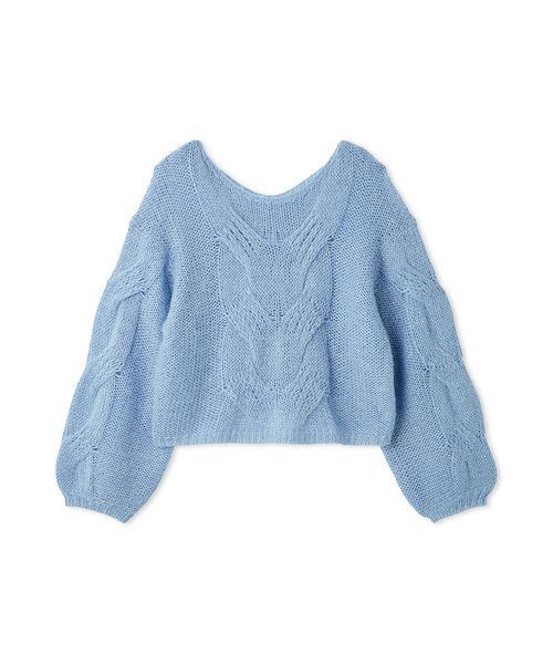 FRAY I.D(フレイアイディー)の「アルパカスパンコールケーブルニット(ニット/セーター・レディース・ベージュ/ブルー/アイボリー・F)」の18枚目の写真