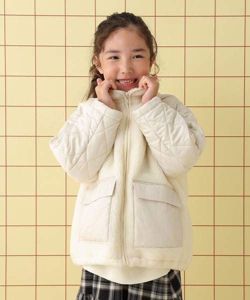 セール】【KIDS】ボア切り替えスタンドブルゾン 571647（ブルゾン