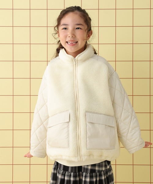 LEPSIM（レプシィム）の「【KIDS】ボア切り替えスタンドブルゾン　571647（ブルゾン・キッズ・ブラック/アイボリー・120/130/140）」の9枚目の写真