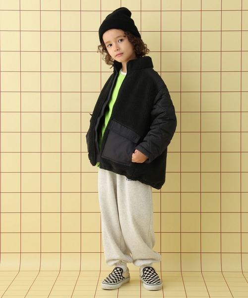 LEPSIM（レプシィム）の「【KIDS】ボア切り替えスタンドブルゾン　571647（ブルゾン・キッズ・ブラック/アイボリー・120/130/140）」の11枚目の写真