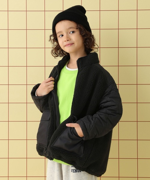 LEPSIM（レプシィム）の「【KIDS】ボア切り替えスタンドブルゾン　571647（ブルゾン・キッズ・ブラック/アイボリー・120/130/140）」の14枚目の写真