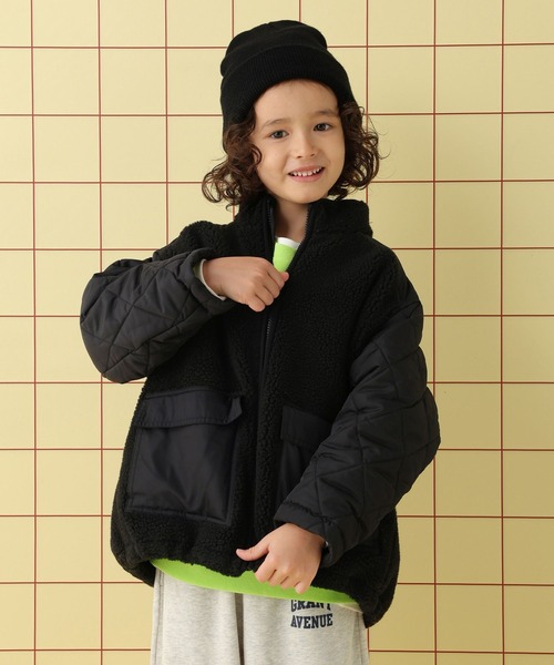 セール】【KIDS】ボア切り替えスタンドブルゾン 571647（ブルゾン