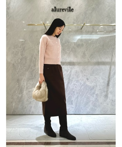 セール】◇カラーメルトン釦付タイトスカート（スカート