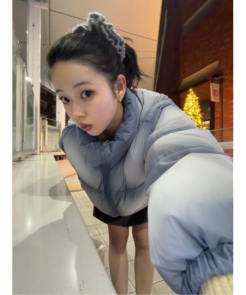 SLY（スライ）の「FRILL CHOUCHOU フリル シュシュ（シュシュ・レディース・ライム/グレー・FREE）」の6枚目の写真