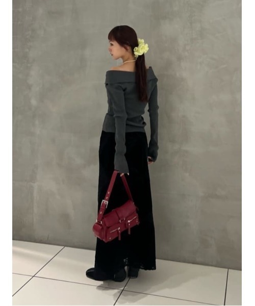 SLY（スライ）の「FRILL CHOUCHOU フリル シュシュ（シュシュ・レディース・ライム/グレー・FREE）」の8枚目の写真