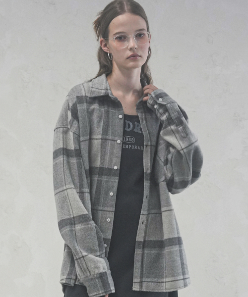 AVANDRESS（アバンドレス ）の「Jerry Check Shirt BEIGE（シャツ/ブラウス・メンズ・ベージュ・MEDIUM/LARGE/X-LARGE）」の4枚目の写真