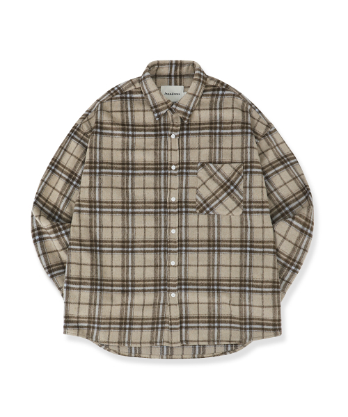 AVANDRESS（アバンドレス ）の「Jerry Check Shirt BEIGE（シャツ/ブラウス・メンズ・ベージュ・MEDIUM/LARGE/X-LARGE）」の5枚目の写真