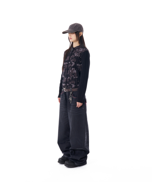 AAKAM(アーカム)の「CROS2 Washed Denim Pants (Black)(デニムパンツ・レディース・その他・1/2)」の5枚目の写真