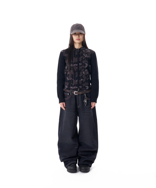 AAKAM(アーカム)の「CROS2 Washed Denim Pants (Black)(デニムパンツ・レディース・その他・1/2)」の6枚目の写真