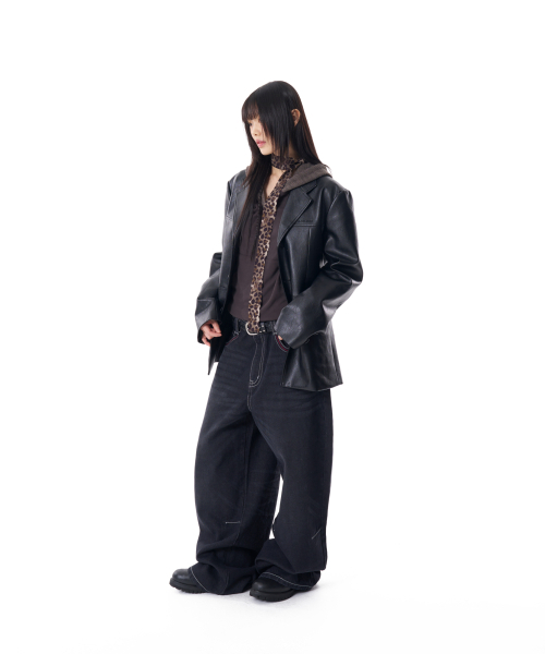 AAKAM(アーカム)の「CROS2 Washed Denim Pants (Black)(デニムパンツ・レディース・その他・1/2)」の8枚目の写真