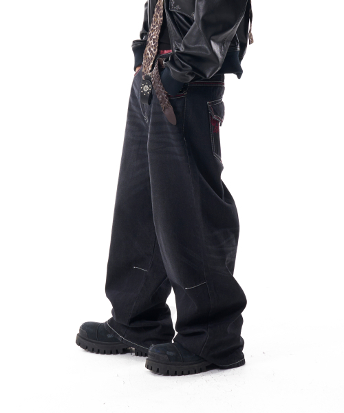 AAKAM(アーカム)の「CROS2 Washed Denim Pants (Black)(デニムパンツ・レディース・その他・1/2)」の10枚目の写真
