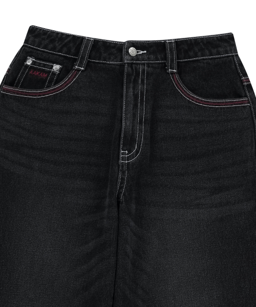 AAKAM(アーカム)の「CROS2 Washed Denim Pants (Black)(デニムパンツ・レディース・その他・1/2)」の11枚目の写真