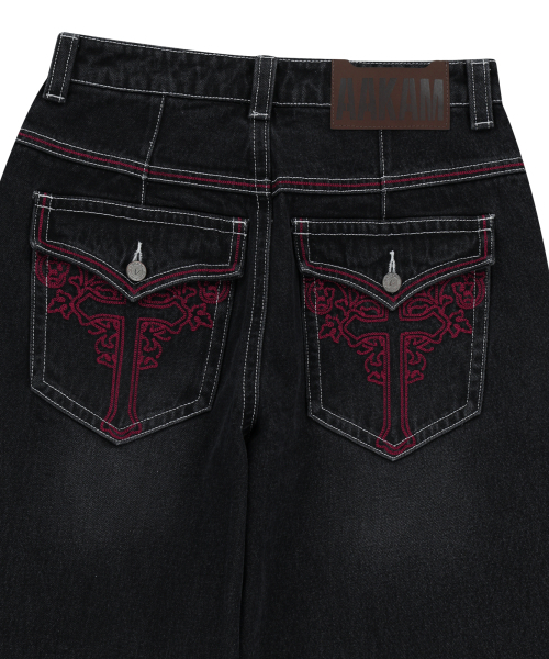AAKAM(アーカム)の「CROS2 Washed Denim Pants (Black)(デニムパンツ・レディース・その他・1/2)」の12枚目の写真