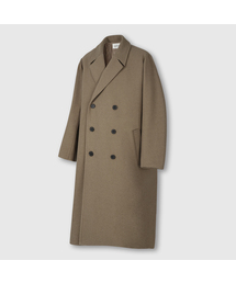 WOOL BLEND OVERFIT DOUBLE COAT [BEIGE]