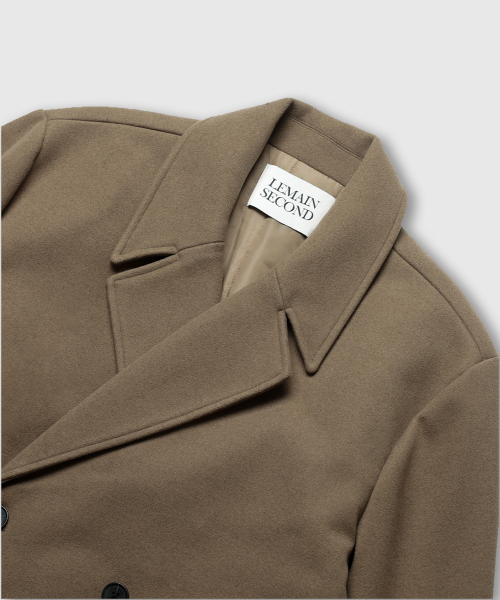 LEMAIN SECOND（リメインセカンド）の「WOOL BLEND OVERFIT DOUBLE COAT [BEIGE]（チェスターコート・メンズ・その他・MEDIUM/LARGE/X-LARGE）」の7枚目の写真