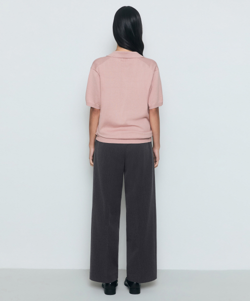 MUSINSA STANDARD WOMAN（ムシンサスタンダードウーマン）の「ウィメンズウエストバンドレスワイドスラックス[ミディアムグレー]（スラックス・レディース・その他・30/31/24/25/26/27/34/32/28/29）」の4枚目の写真