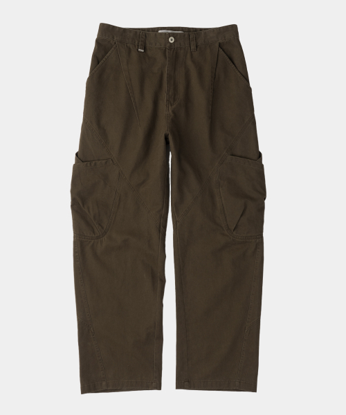 SLOWACID（スローアシッド）の「アウトポケットピンタックパンツ [カーキブラウン]（その他パンツ・レディース・その他・SMALL/MEDIUM/LARGE/X-LARGE）」の6枚目の写真
