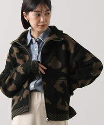 margaux | レオパードジャガードニットブルゾン(ニット/セーター)
