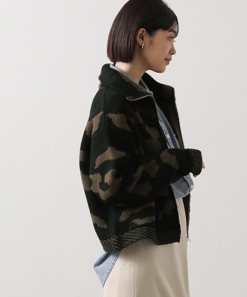 margaux（マルゴー）の「レオパードジャガードニットブルゾン（ニット/セーター・レディース・レオパード・FREE）」の10枚目の写真