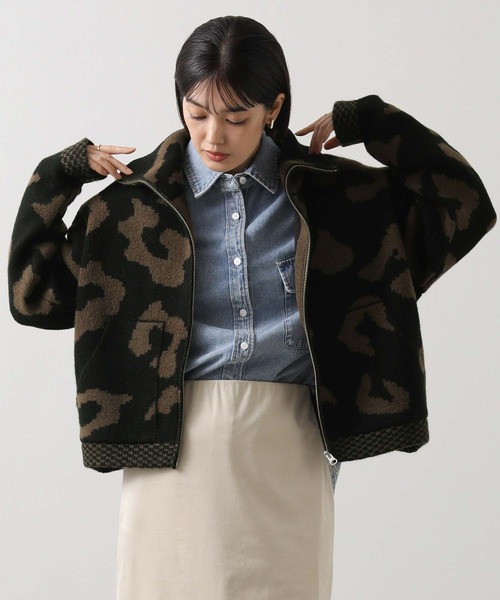 margaux（マルゴー）の「レオパードジャガードニットブルゾン（ニット/セーター・レディース・レオパード・FREE）」の11枚目の写真