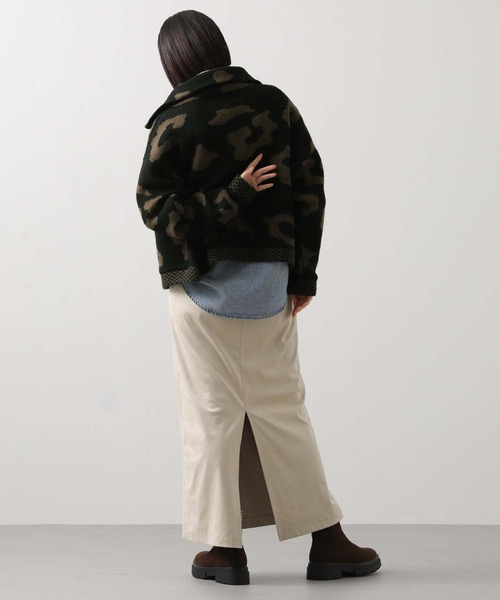 margaux（マルゴー）の「レオパードジャガードニットブルゾン（ニット/セーター・レディース・レオパード・FREE）」の4枚目の写真