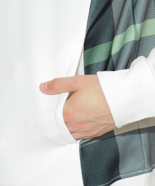 CB CRESTBRIDGE(シービークレストブリッジ)の「パーシャルチェックフーディー(パーカー・レディース・ネイビー/オフホワイト・2/1/3)」の7枚目の写真