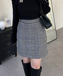 prose verse | グレンチェック台形ミニスカート(スカート)
