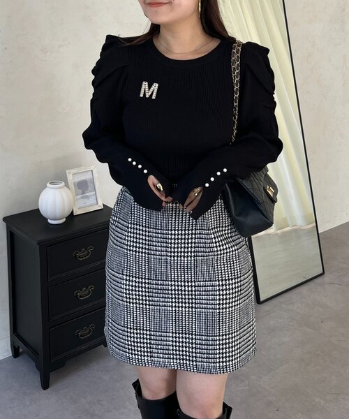 prose verse（プロズヴェール）の「グレンチェック台形ミニスカート（スカート・レディース・グレー・SMALL/LARGE/MEDIUM）」の11枚目の写真