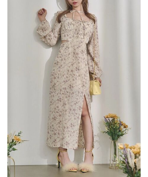 EATME（イートミー）の「カットアウトレースアップワンピース（ワンピース・レディース・ブラック/アイボリー・SMALL/MEDIUM）」の2枚目の写真