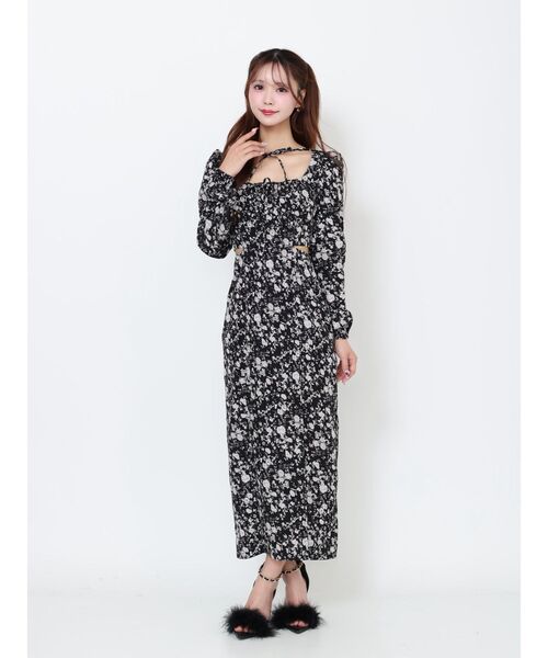 EATME（イートミー）の「カットアウトレースアップワンピース（ワンピース・レディース・ブラック/アイボリー・SMALL/MEDIUM）」の5枚目の写真