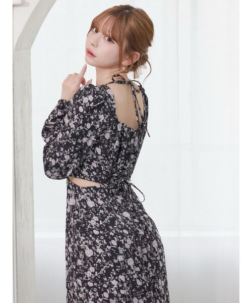 EATME（イートミー）の「カットアウトレースアップワンピース（ワンピース・レディース・ブラック/アイボリー・SMALL/MEDIUM）」の4枚目の写真