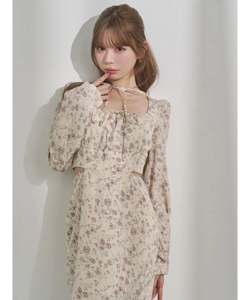 EATME（イートミー）の「カットアウトレースアップワンピース（ワンピース・レディース・ブラック/アイボリー・SMALL/MEDIUM）」の3枚目の写真