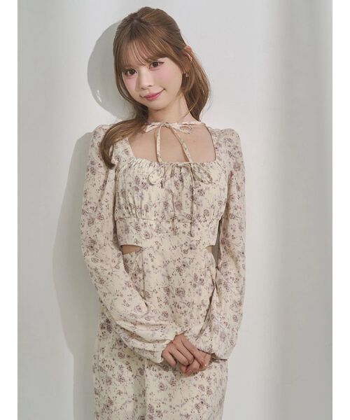 EATME（イートミー）の「カットアウトレースアップワンピース（ワンピース・レディース・ブラック/アイボリー・SMALL/MEDIUM）」の9枚目の写真