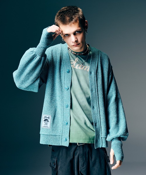 glamb(グラム)の「Creed Cardigan / クリードカーディガン(カーディガン/ボレロ・メンズ・イエロー/ピンク/ブラック/ブルー・M/L)」の10枚目の写真