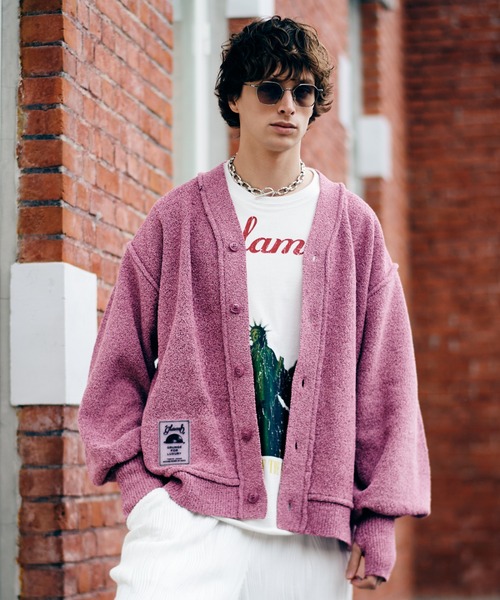 glamb(グラム)の「Creed Cardigan / クリードカーディガン(カーディガン/ボレロ・メンズ・イエロー/ピンク/ブラック/ブルー・M/L)」の22枚目の写真