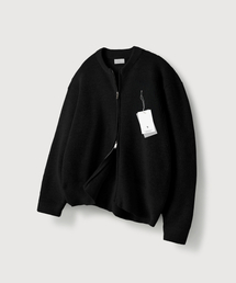 MOOD INSIDE（ムードインサイド）の「ウェーブツーウェイニットジップアップ_ブラック（カーディガン/ボレロ）」