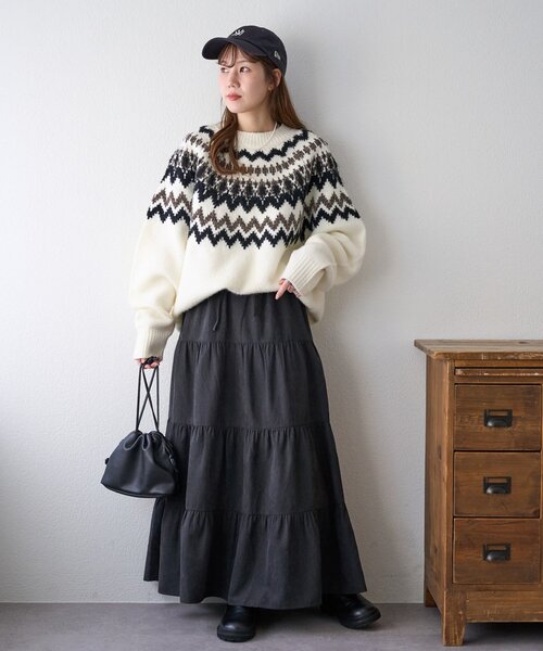 DISCOAT（ディスコート）の「【ユニセックス】求心柄オーバーニット