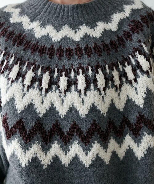 ユニセックス】求心柄オーバーニット（ニット/セーター）｜DISCOAT