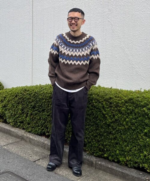 ユニセックス】求心柄オーバーニット（ニット/セーター）｜DISCOAT