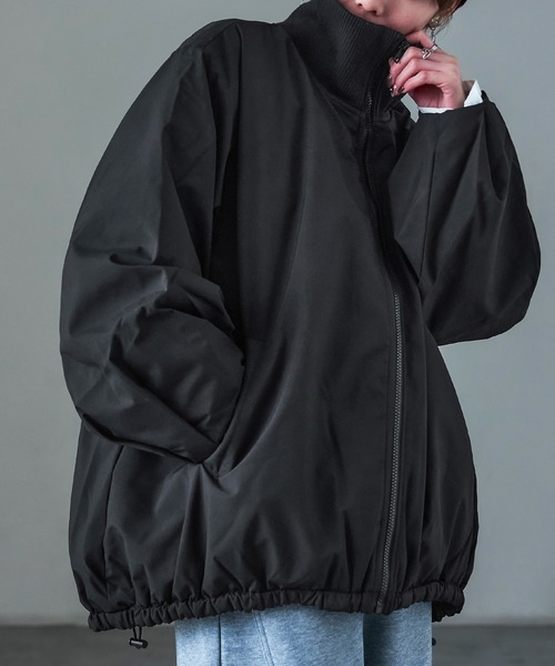 Fashion Letter(ファッションレター)の「ビッグカラー 中綿バルーンジャケット(ダウンジャケット/コート・レディース・アイボリー/ブラック/ダークブラウン・M)」の6枚目の写真