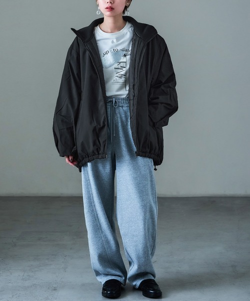 Fashion Letter(ファッションレター)の「ビッグカラー 中綿バルーンジャケット(ダウンジャケット/コート・レディース・アイボリー/ブラック/ダークブラウン・M)」の9枚目の写真