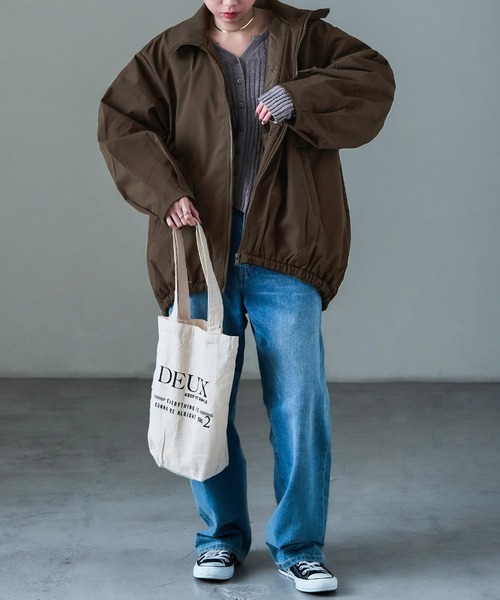 Fashion Letter(ファッションレター)の「ビッグカラー 中綿バルーンジャケット(ダウンジャケット/コート・レディース・アイボリー/ブラック/ダークブラウン・M)」の15枚目の写真