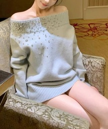 オフショルダー」に該当するトップス（ビジュー）ファッション通販