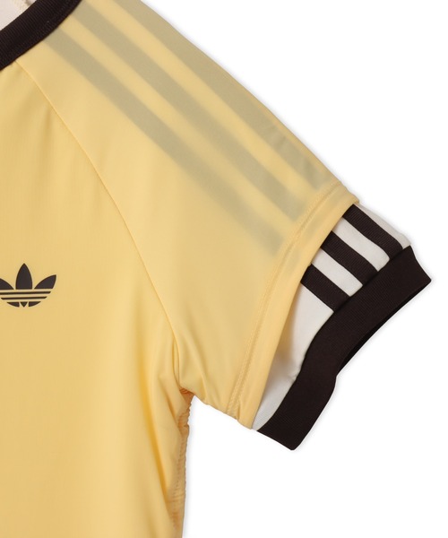 adidas（アディダス）の「adidas DOUBLE LAYERED CALI T-SHIRT / アディダス ダブル レイヤード カリ Tシャツ（Tシャツ/カットソー・レディース・イエロー・L/M/S）」の6枚目の写真