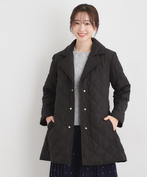 LAURA ASHLEY(ローラアシュレイ)の「シングルブレステッド キルトコート(その他アウター・レディース・ベージュ/ブラック・38/40)」の3枚目の写真