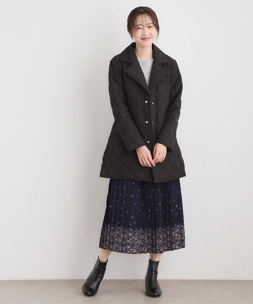 LAURA ASHLEY(ローラアシュレイ)の「シングルブレステッド キルトコート(その他アウター・レディース・ベージュ/ブラック・38/40)」の5枚目の写真