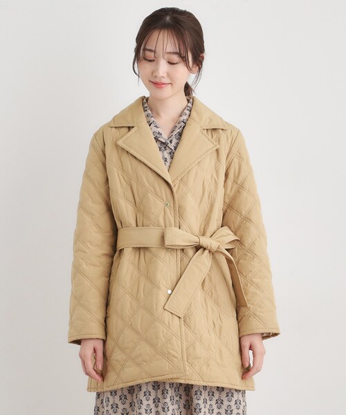 LAURA ASHLEY(ローラアシュレイ)の「シングルブレステッド キルトコート(その他アウター・レディース・ベージュ/ブラック・38/40)」の11枚目の写真